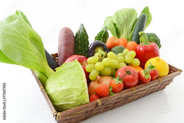 Fototapeta 新鮮な野菜と果物