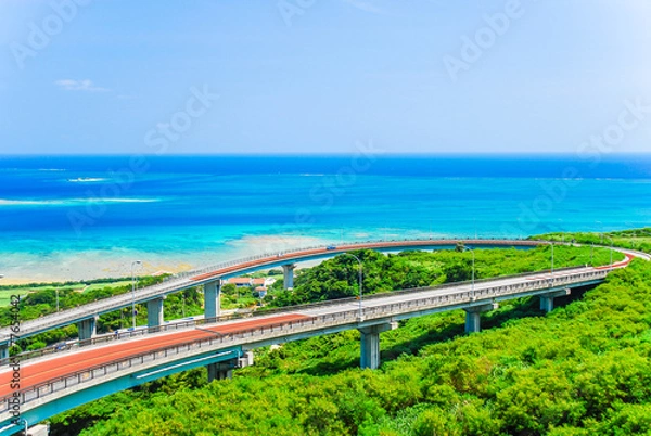 Fototapeta 沖縄県 ニライカナイ橋
