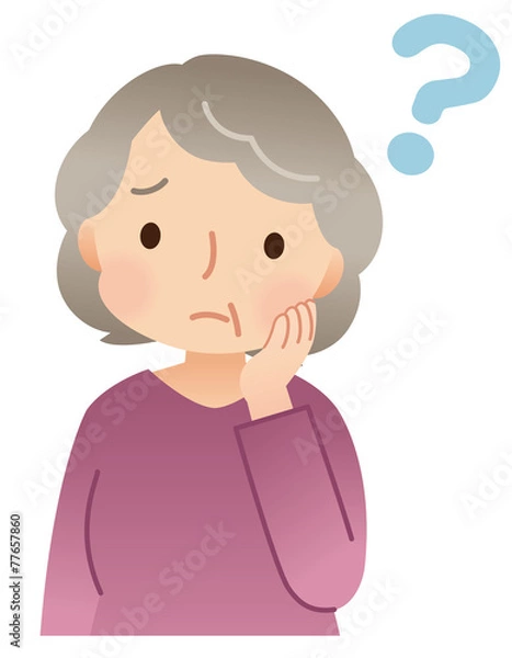 Fototapeta 疑問　高齢者　女性