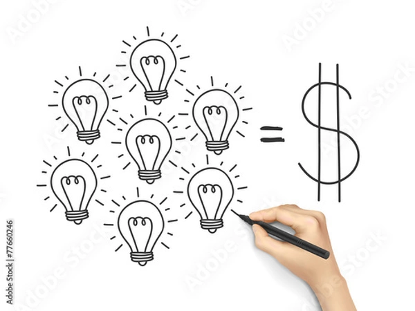 Fototapeta teamwork concept drawn by hand