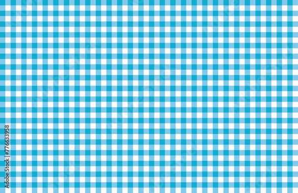 Fototapeta blue checkered pattern tablecloth