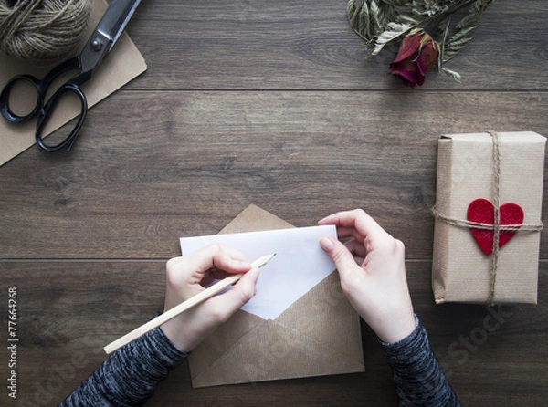 Obraz List na Walentynki