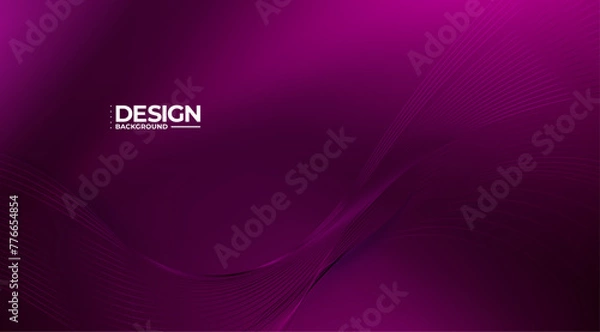 Obraz Gradient wave line style background design.