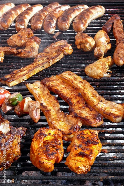 Obraz Fleisch auf dem Grill