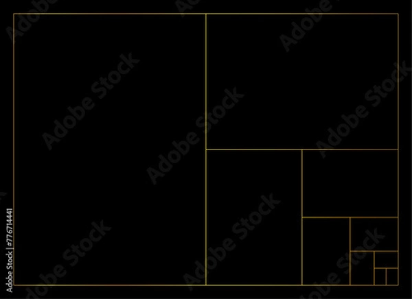 Fototapeta 日本の伝統的デザインに使われる比率、白銀比（大和比）の用紙規格　１：１．４１４
