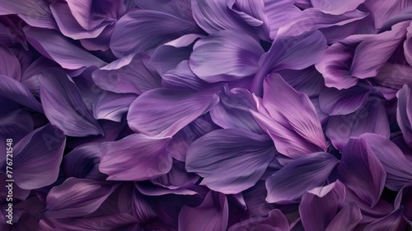 Fototapeta Visualize an abstract composition of fragrant petals in shades of purple, arranged to form a lush, AI Generative
