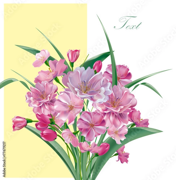 Obraz bouquet pink_розовый букет