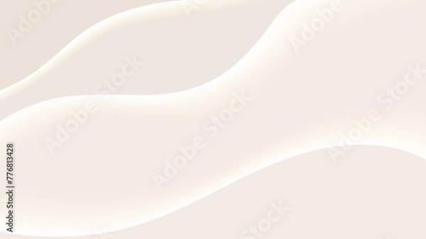 Fototapeta 光のラインが漂うパールカラーの背景イラスト・アスペクト比16:9