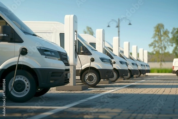 Obraz electric vehicles charging 