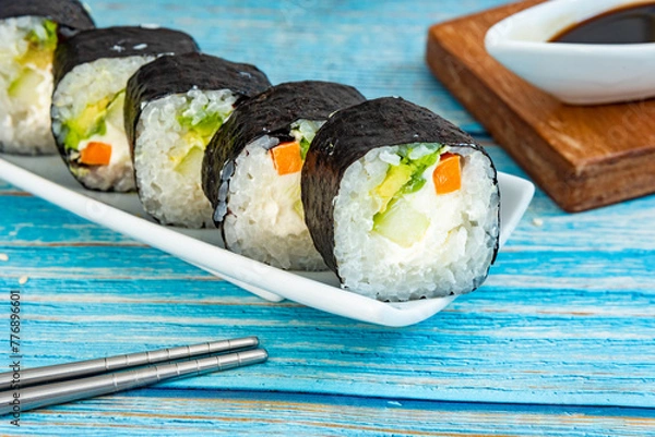 Obraz barra de sushi con alga