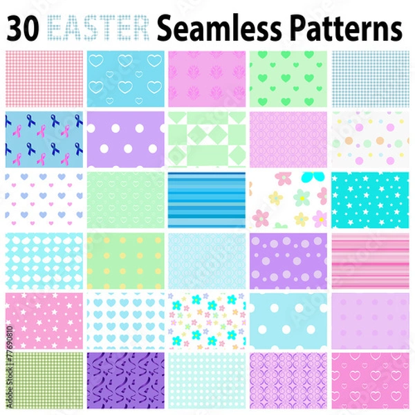 Fototapeta 30 Easter Seamless Patterns