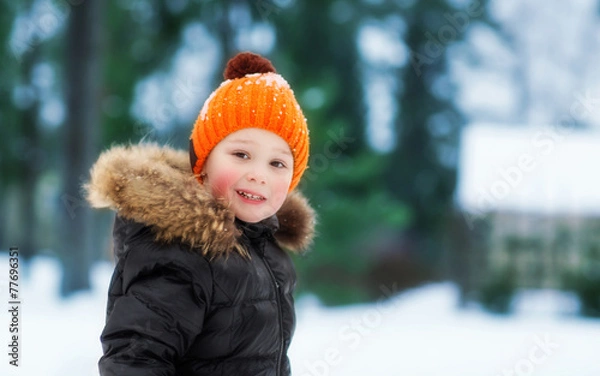 Obraz boy winter portrait
