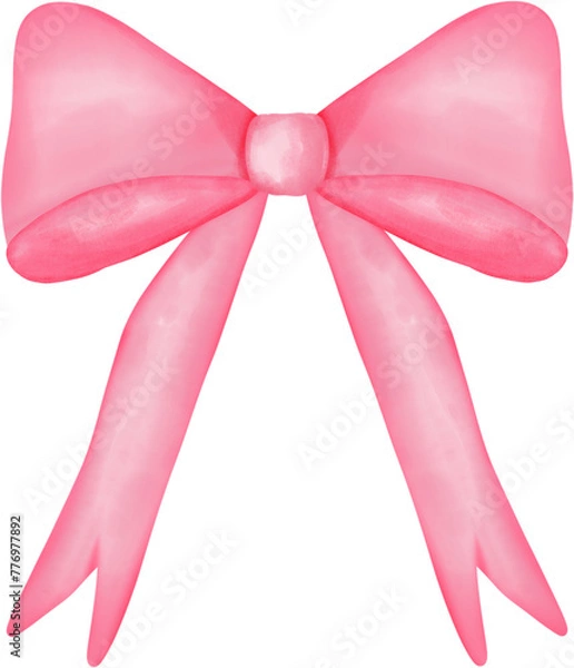 Fototapeta Pink Coquette ribbon bow