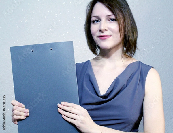 Obraz девушка с документами