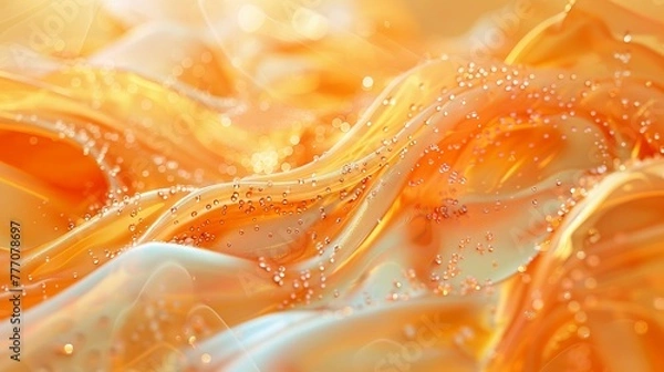 Fototapeta A shimmering veil made of tocopheryl acetate Vitamin E, depicting its antioxidative protection for the skin