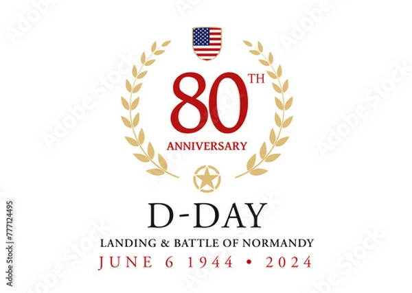 Fototapeta D-DAY 80TH ANNIVERSARY - Landings and Battle of Normandy - 1944-2024