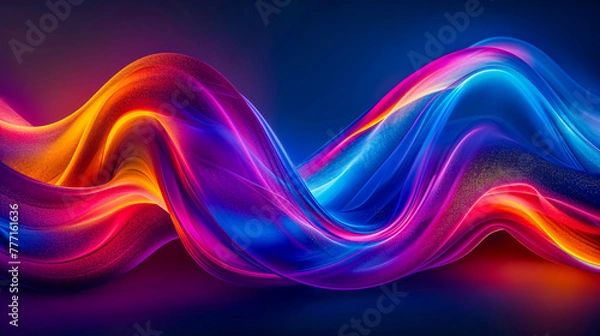 Fototapeta Dynamic Waves, A Vivid Display of Abstract Motion and Color