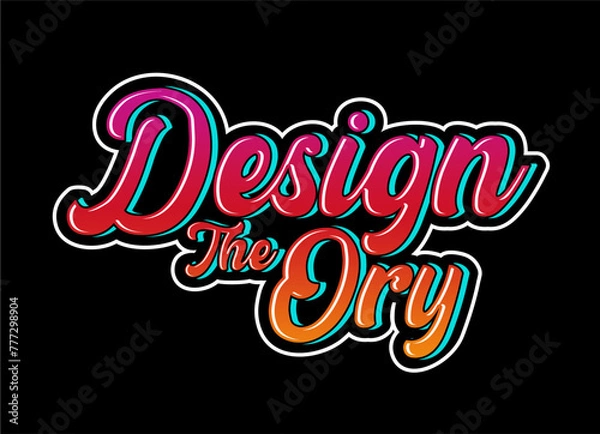 Fototapeta design the ory t shirt design vector, Varsity T shirt Designs, Slogan T shirt Design 