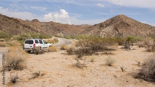 Obraz Driving through the desert in California US
