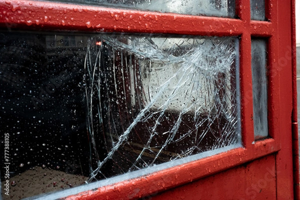 Obraz cracks on the window