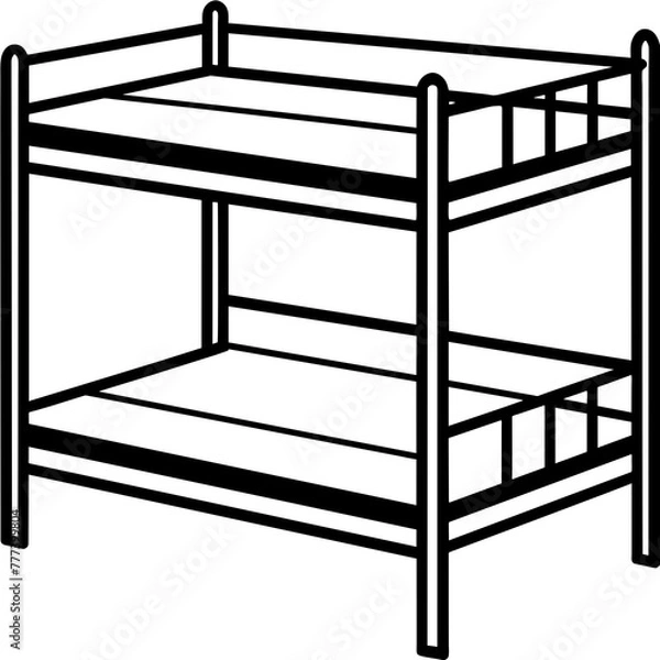 Obraz 2 set beds - vector illustration