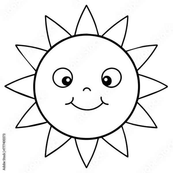 Fototapeta funny sun - vector illustration