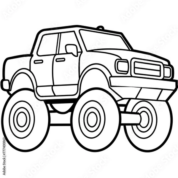Obraz truck car vector illustration