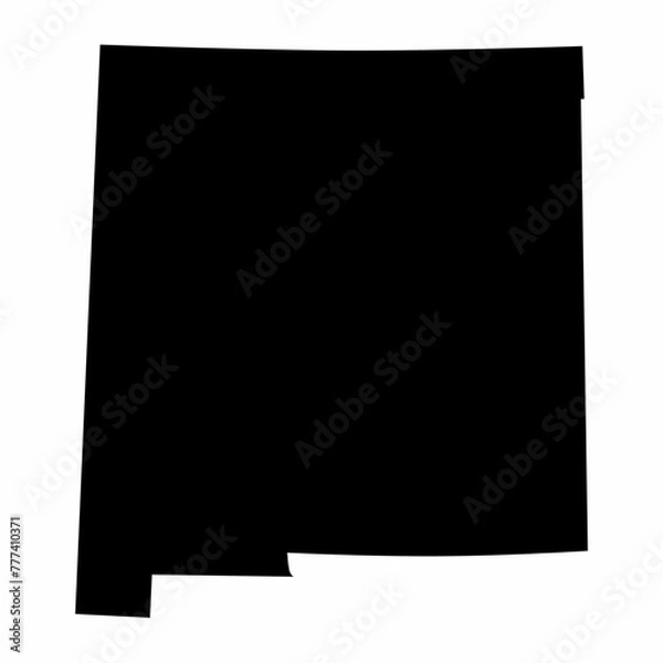 Obraz New Mexico State silhouette map