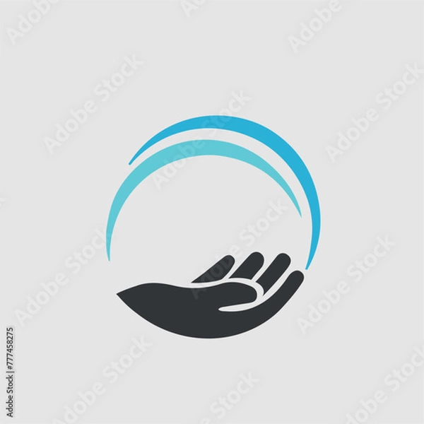 Obraz hand circle image vector icon
