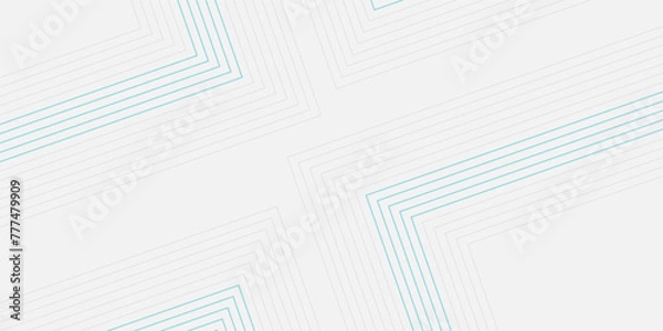 Fototapeta Abstract blue arrow lines on white background. Modern blue gradient geometric lines pattern. Minimal lines.