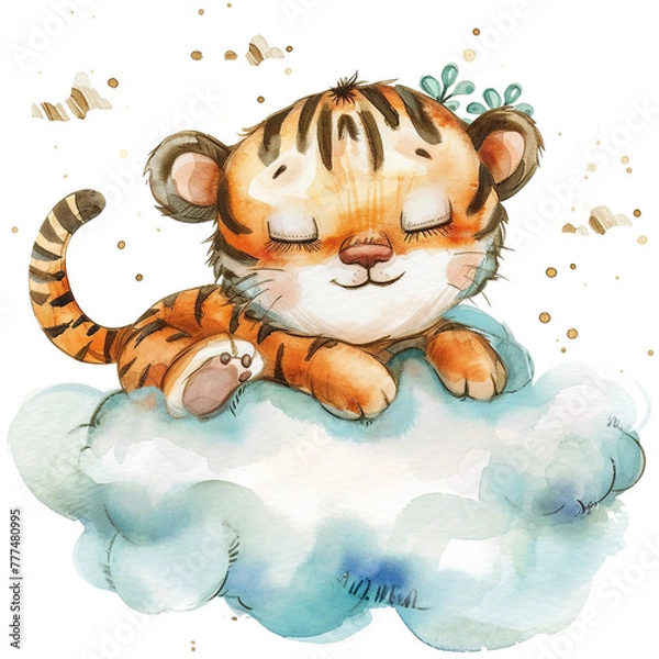 Obraz Tiger Cub Watercolor