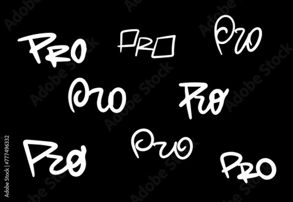 Obraz Word Pro Lettering in Vector, Isolated
