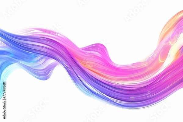 Fototapeta colorful waves over a white background