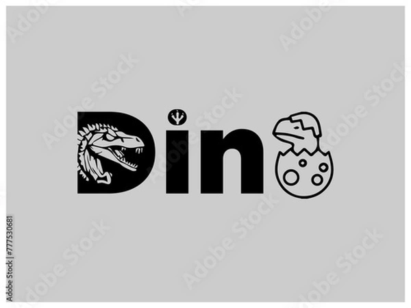 Fototapeta Dinosaur silhouette Silhouette Vector logo Art design,and Graphics vector illustration,cute dino dinosaur dinosaurus brontosaurus logo vector template,Jurassic dino logo mascot collection design.
