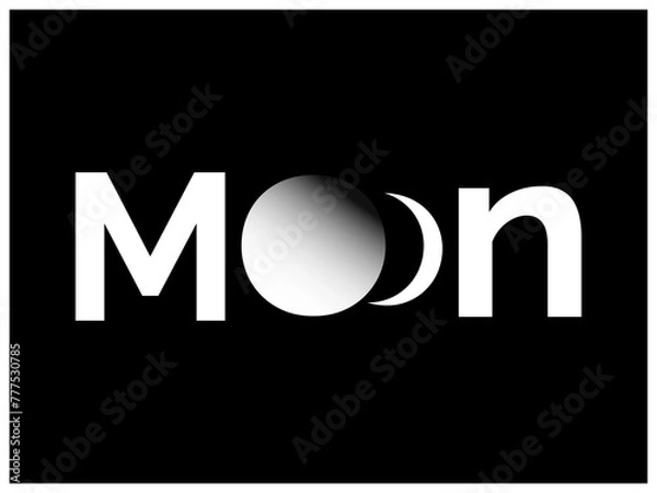 Fototapeta Crescent moon icon vector can be used for moon font,Moon logo vector design template,Illustration simple yet evocative depiction of the lunar phase,Moon logo vector  simple moon logo design template
