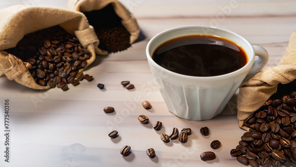 Fototapeta cup of coffee ai