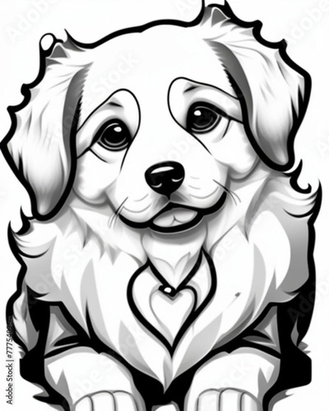 Obraz Super cute puppy in black and white