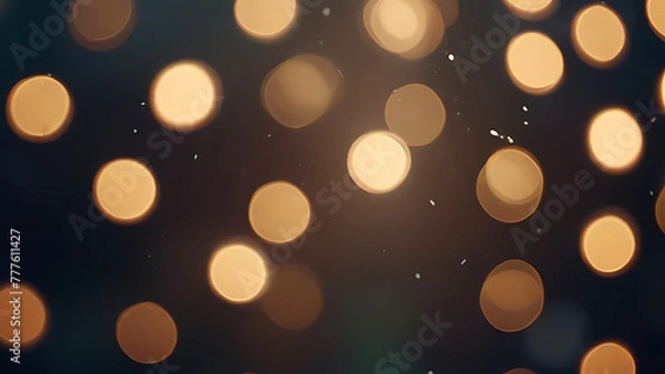 Obraz abstract background with colorful and gold particle bokeh . Christmas Golden light shine particles bokeh