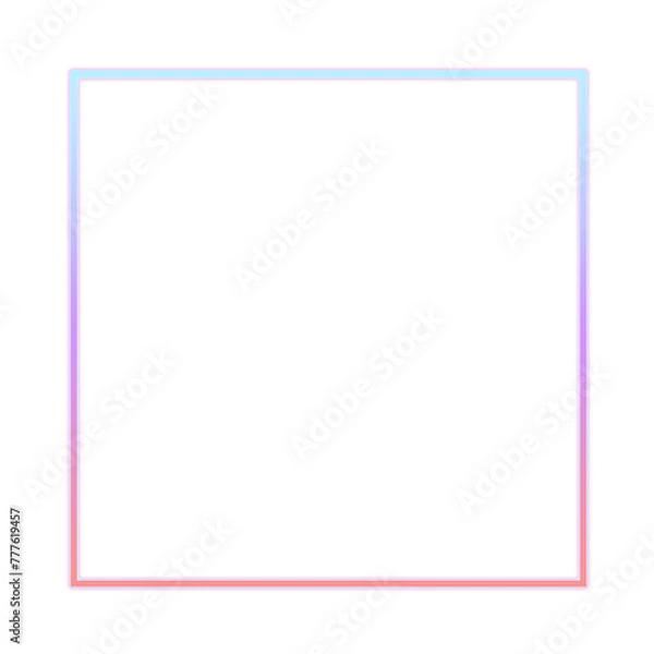 Obraz Neon square frame