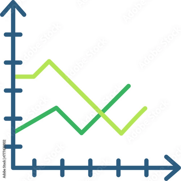 Fototapeta Line Chart Icon