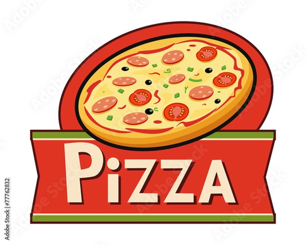 Fototapeta Pizza sign