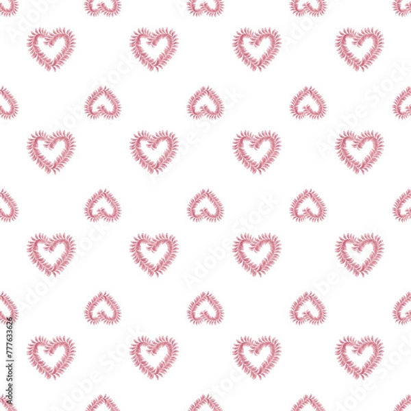 Fototapeta seamless pattern with hearts