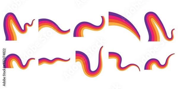 Obraz Psychedelic Retro Rainbow