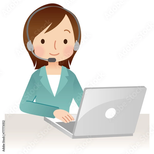 Fototapeta テレフォンオペレーターの女性