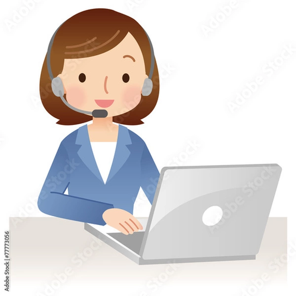 Fototapeta テレフォンオペレーターの女性