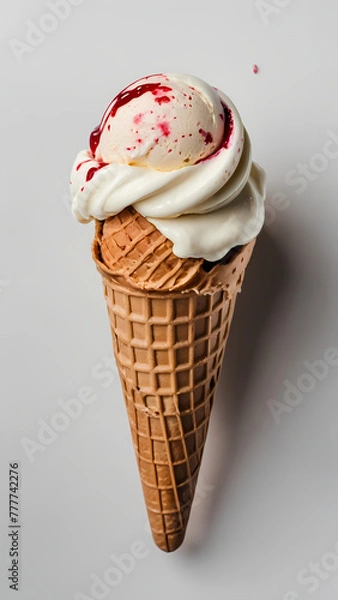 Fototapeta Refreshing Ice Cream on a White Background (High-Res Photo)