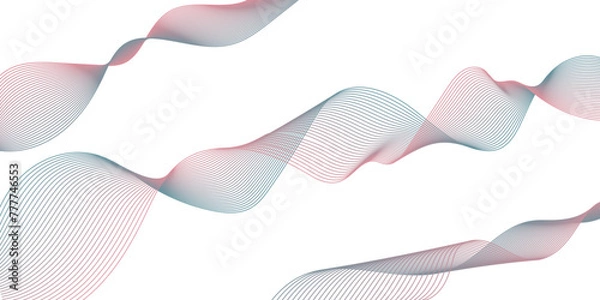 Obraz abstract background, vector illustration , digital art , wave pattern illustration design 