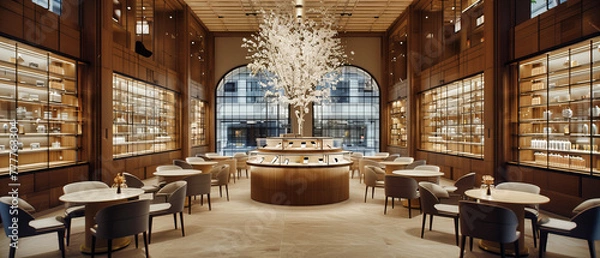 Obraz Iconic Luxury: Outside a High-End Store, Showcasing the Exclusivity and Elegance of World-Renowned Brands