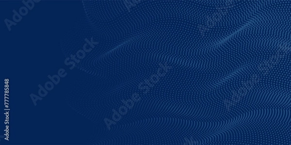 Fototapeta blue texture abstract geometric pattern graphic line brochure vector dots blue modern wavy arts