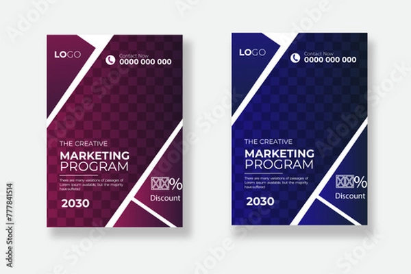 Fototapeta  presentation book cover templates  Geometric gradient background. Background  decoration presentation brochure catalog poster book brochure flyer design modern report business flyers poster